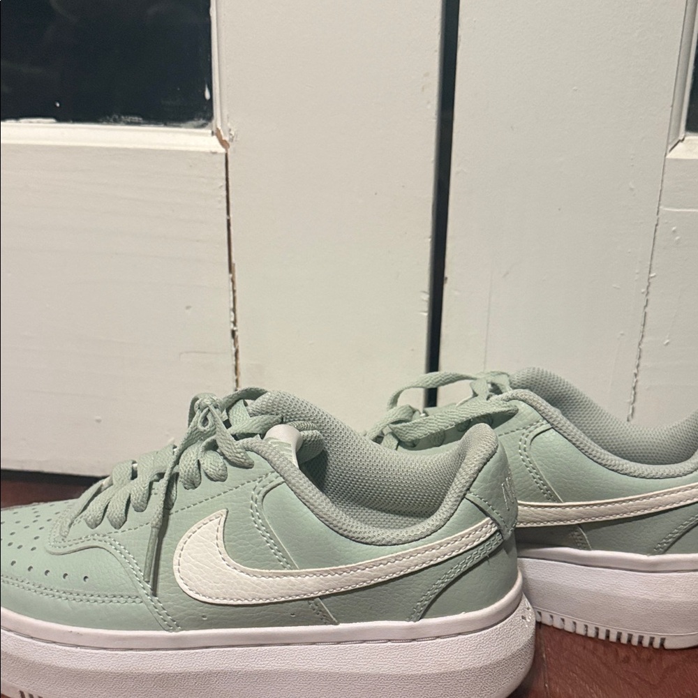 Nike Light Green Sneakers with White Details